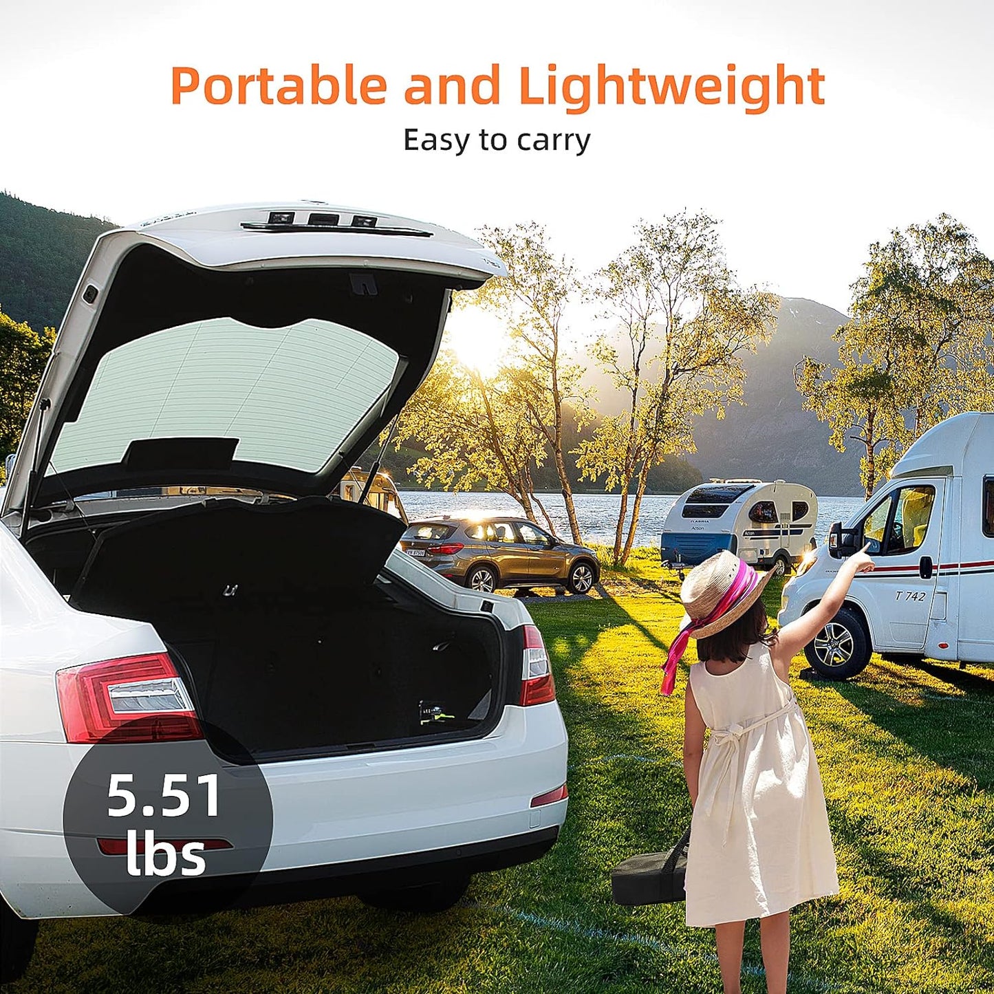 Portable Projector Screen with Stand Outdoor: Camping Projection Screen 80 inch 4K Movie Screen for Home Backyard Indoor 16:9 HD Night