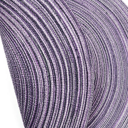 SHACOS Round Braided Placemats Set of 6 Round Placemats Cotton Blend Fabric Table Mats for Wedding Party (Light Purple, 6)