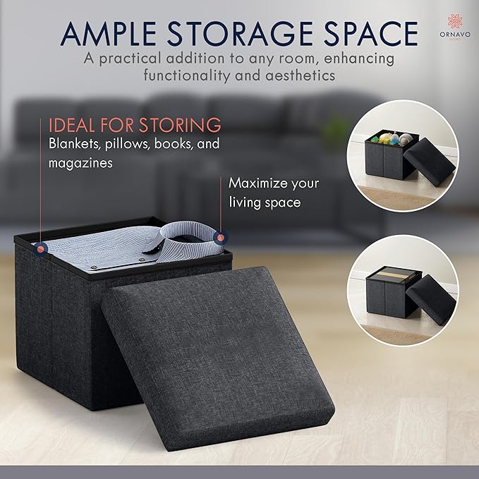 Ornavo Home Small Storage Ottoman,
