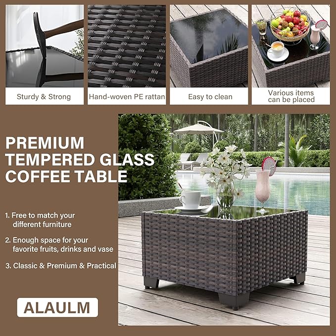 ALAULM 10 Pieces Patio Furniture Set