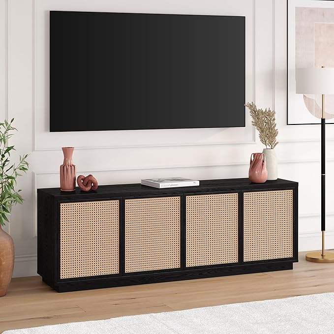 Henn&Hart 2-Tone TV Stand for TVs up to 78"