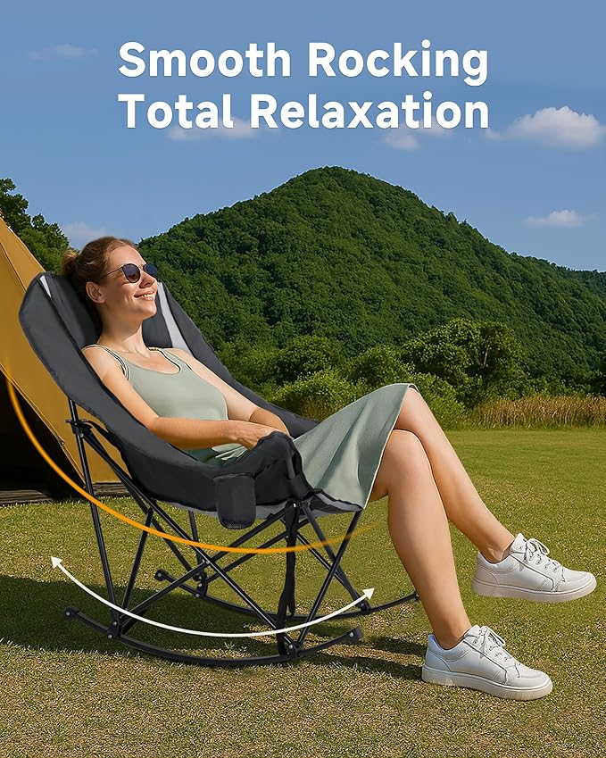Slsy Oversized Rocking Camping Chair
