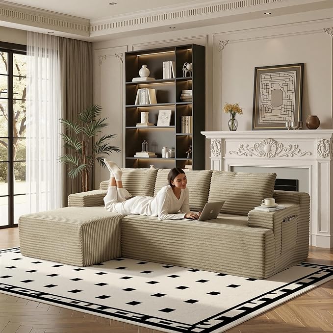 96" Sectional Couches for Living Room Cloud Couch Sofa