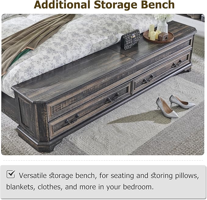 T4TREAM Farmhouse Queen Bed