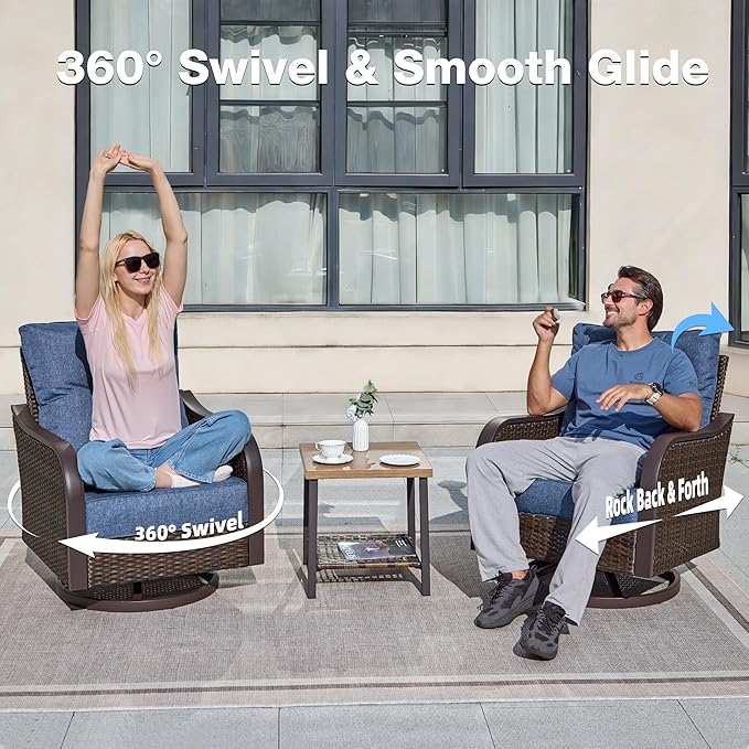 Outdoor Swivel Rocker Chairs, Wicker Swivel Rocking Chairs