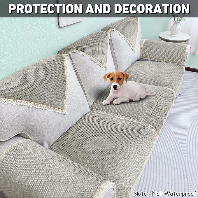 Velvet Couch Arm Covers