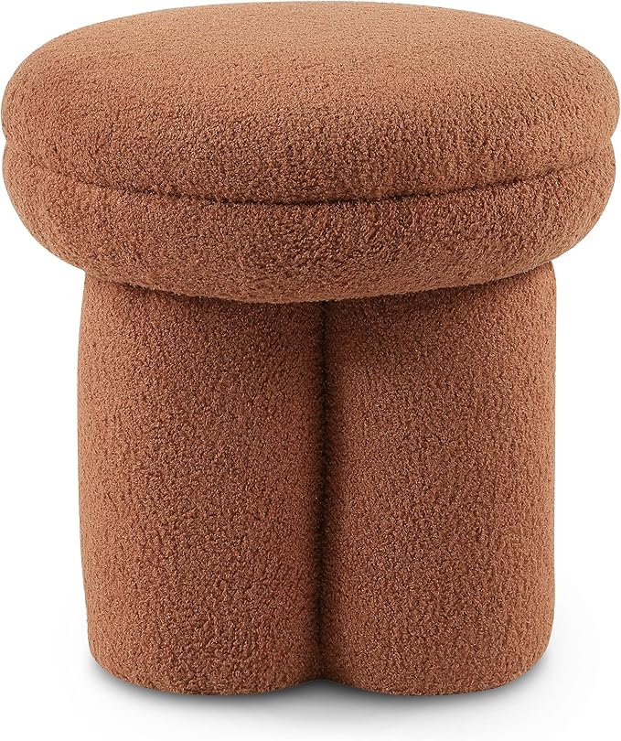 Furniture of America Rami Modern 17-inch Mushroom-Shape Upholstered Ottoman
