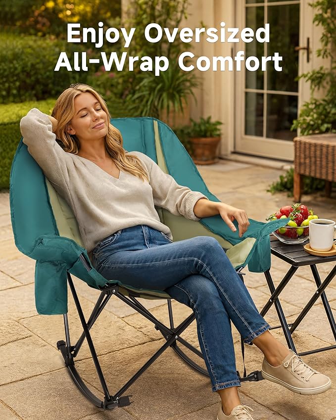 Slsy Oversized Rocking Camping Chair