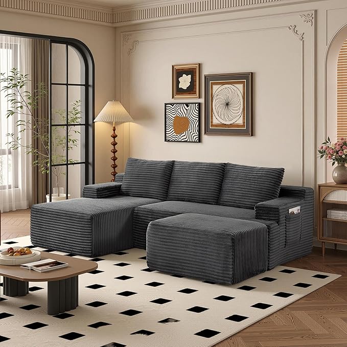 96" Sectional Couches for Living Room Cloud Couch Sofa