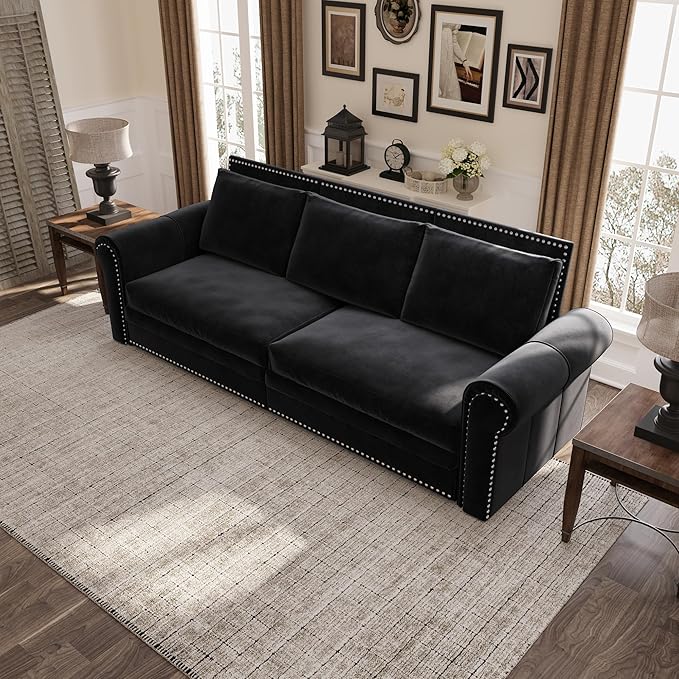 3 in 1 Convertible Sleeper Sofa Bed, 93.7" King Size Sofa Sleeper