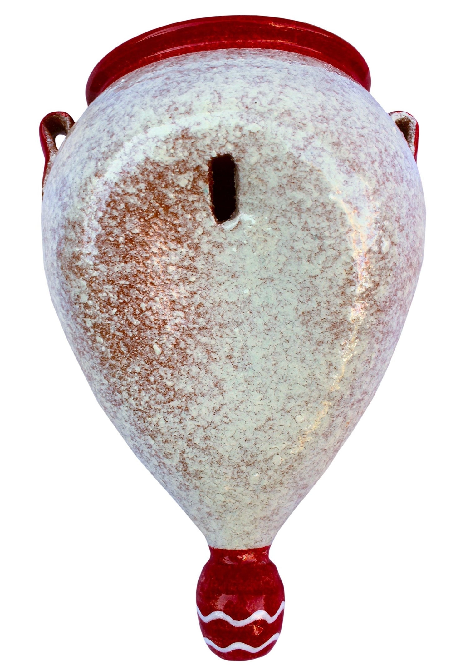 Cactus Canyon Ceramics Hand-Painted Spanish Orza Wall Flower Pot, Spanish Rose
