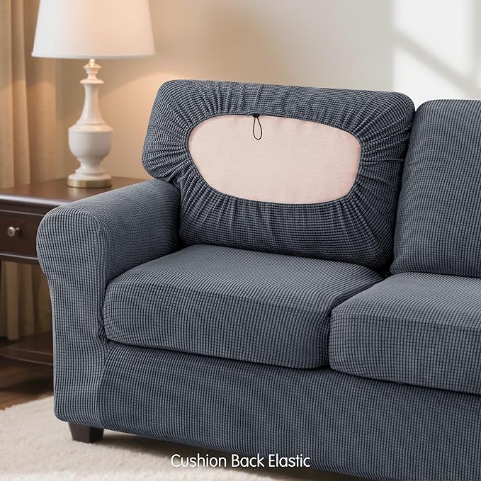 SUBRTEX 3 Pieces Stretch Sofa Slipcover Sets Couch Cover Sets Backrest Cushion