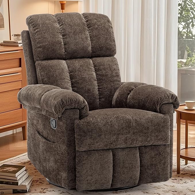 Korser Recliner Chair, Swivel Rocker Recliner Chair