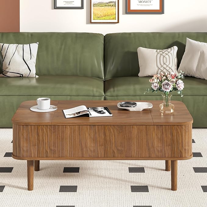 Fluted Lift Top Coffee Table