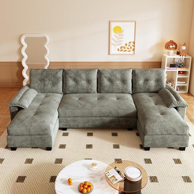 104.7" U-Shaped Sleeper Sofa