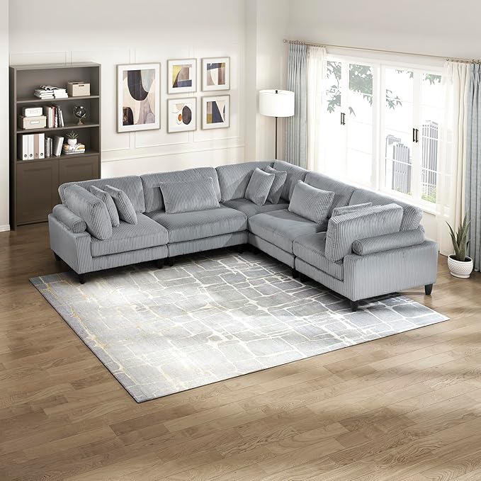 Lexicon 120 Inch Modular Sectional Sofa