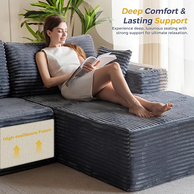MAXYOYO 104" Modular Sectional Couch