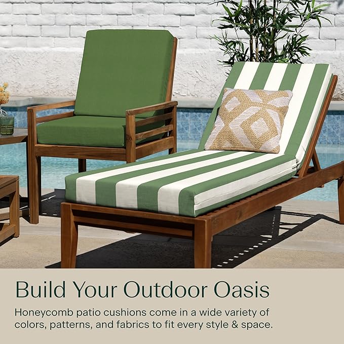 Honeycomb Outdoor Chaise Lounge Cushion