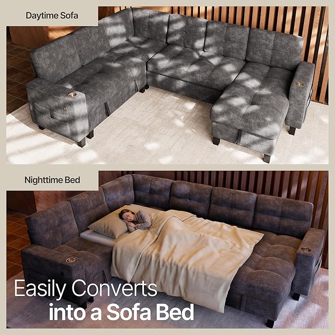 Marsail 110" Sectional Sleeper Sofa