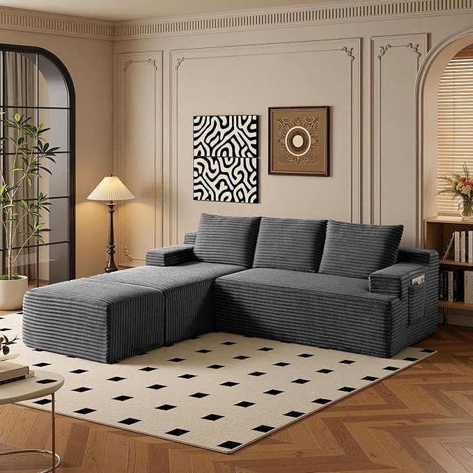 96" Sectional Couches for Living Room Cloud Couch Sofa