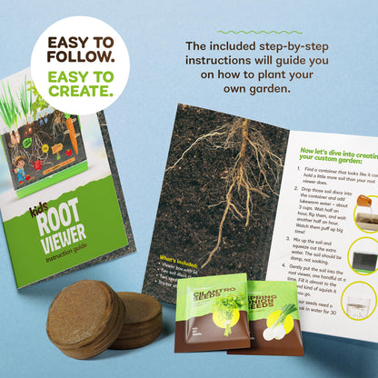 Dan&Darci Root Viewer Kit for Kids - Grow Your Own Plant for Boys & Girls Gifts - Science STEM Toy & Craft Growing Kits for Ages 4-8 Birthday Gifts for Boy, Girl 4, 5, 6, 7, 8, Year Old - Gardening