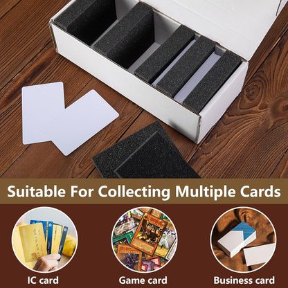codree 100 Pcs Card Dividers Foam- 40D High Elasticity Sponge Trading Card Dividers- Shock Absorbing Cards Sponge Separators Inserts for Storage Boxes Games Sports Cards Protection