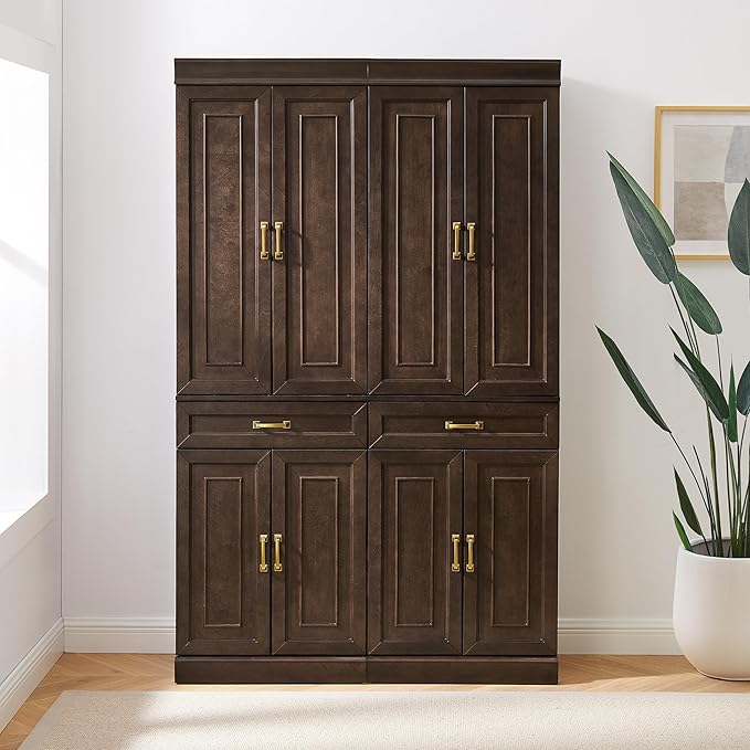 Crosley Furniture Stanton 2-Piece Pantry Storage Cabinet Set