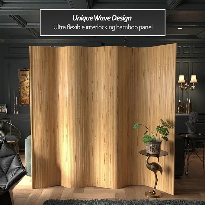 7 ft. Tall Reversible Bamboo Wave Screen