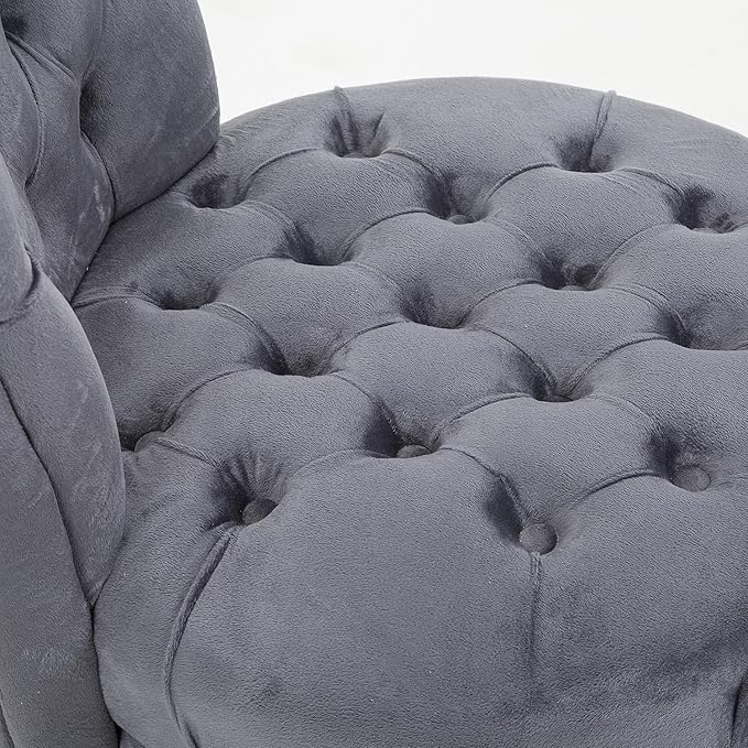 HOMCOM Retro High Back Armless Royal Accent Chair Fabric Upholstered Tufted Seat