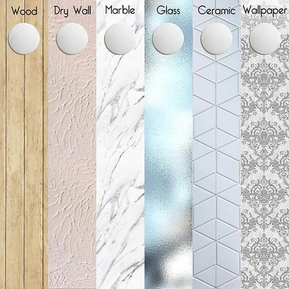 Door Stoppers - Large 3.15" (8 Pack) - Door Stoppers for Wall with Strong Back Adhesive - Quiet and Shock Absorbent Silicone Wall Protectors from Door Knobs - Protects Every Surface - White