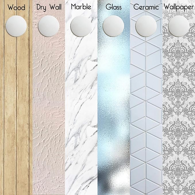 Door Stoppers - Large 3.15" (4 Pack) - Door Stoppers for Wall with Strong Back Adhesive - Quiet and Shock Absorbent Silicone Wall Protectors from Door Knobs - Protects Every Surface - White