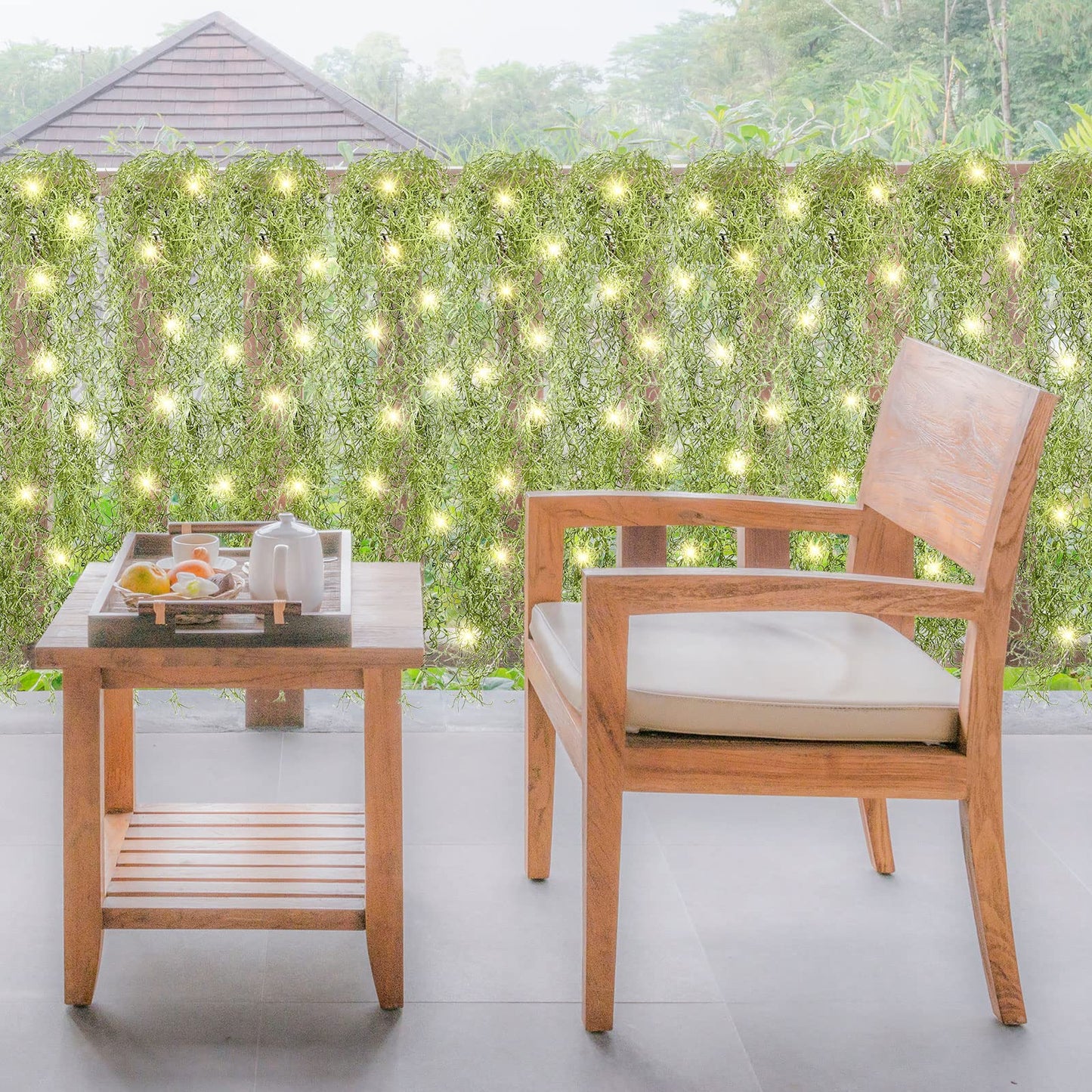 Mudder 3 Packs LED Artificial Hanging Plants, 3.6 ft Fake Hanging Plant, Ivy Vine Fake Leaves Greeny Chain Wall Home Room Garden Wedding Garland Outside Decor (Basket Not Included) (Vines Moss)