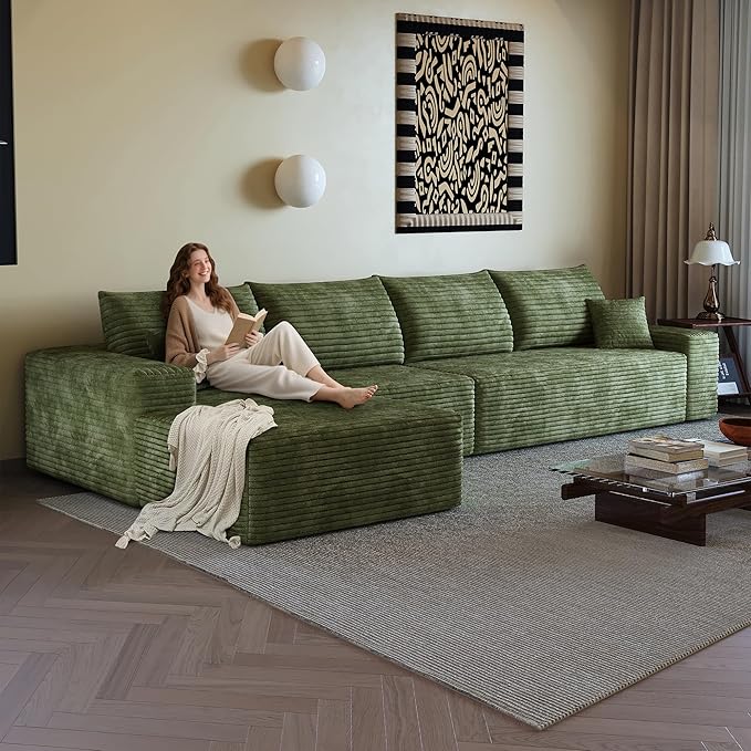 136" Sectional Couches for Living Room Cloud Couch Sofa