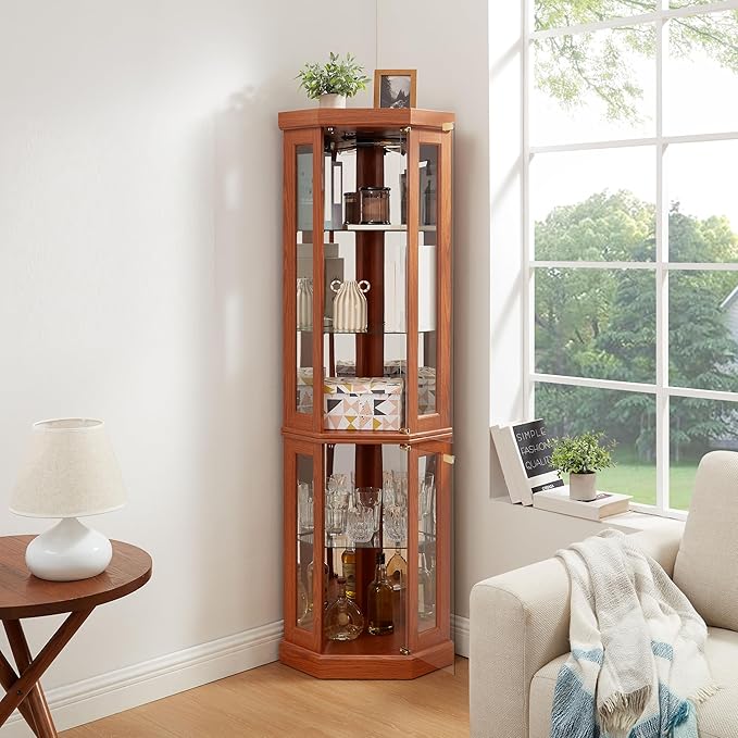Glass Corner Display Cabinet