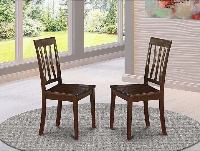 East West Furniture ANC-CAP-W Antique Dining Room Chairs