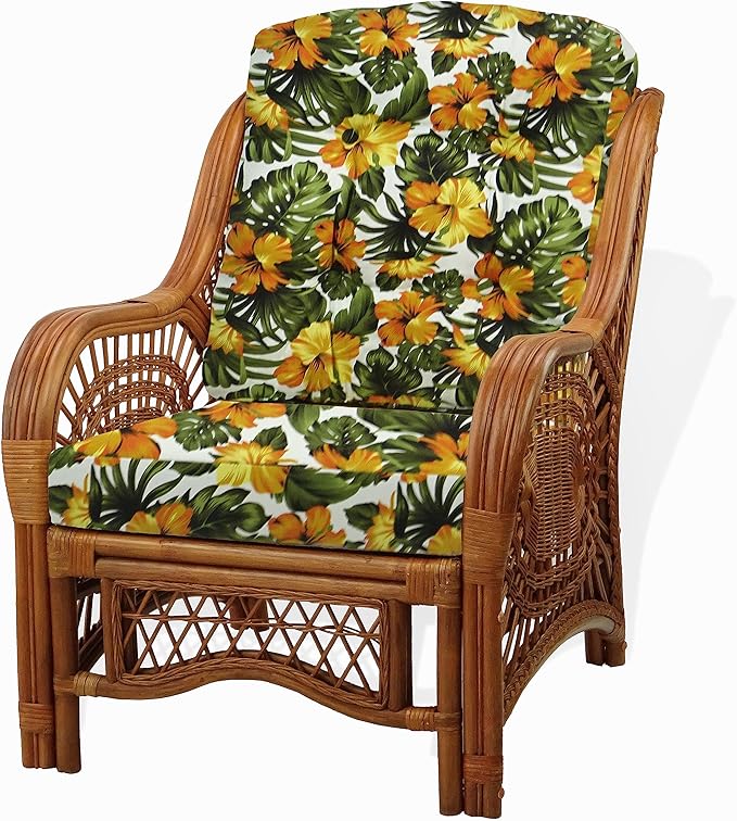 Malibu Lounge Living Accent Armchair Natural Rattan Wicker Handmade Design