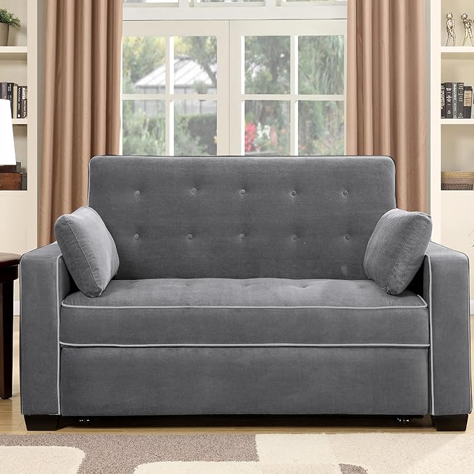 Serta Ainsley 72.6" Convertible Sleeper Sofa, Queen Size, Dreamcoil Comfort