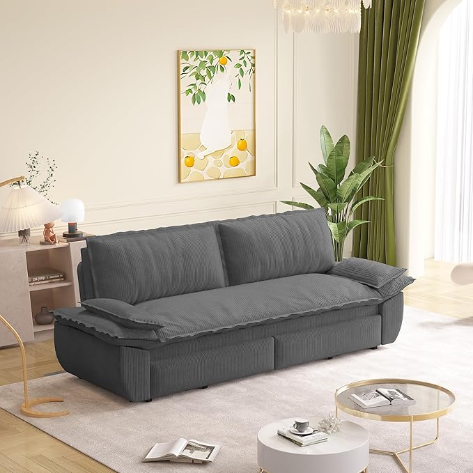 73.2" Sofa Bed Queen, 3-in-1 Pull Out Sofa Bed