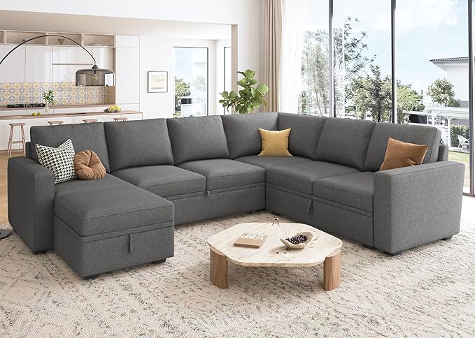 HONBAY Sectional Sleeper Sofa