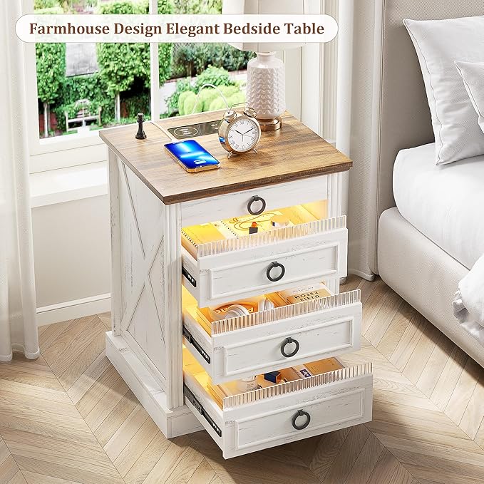 Farmhouse Night Stand Set 2