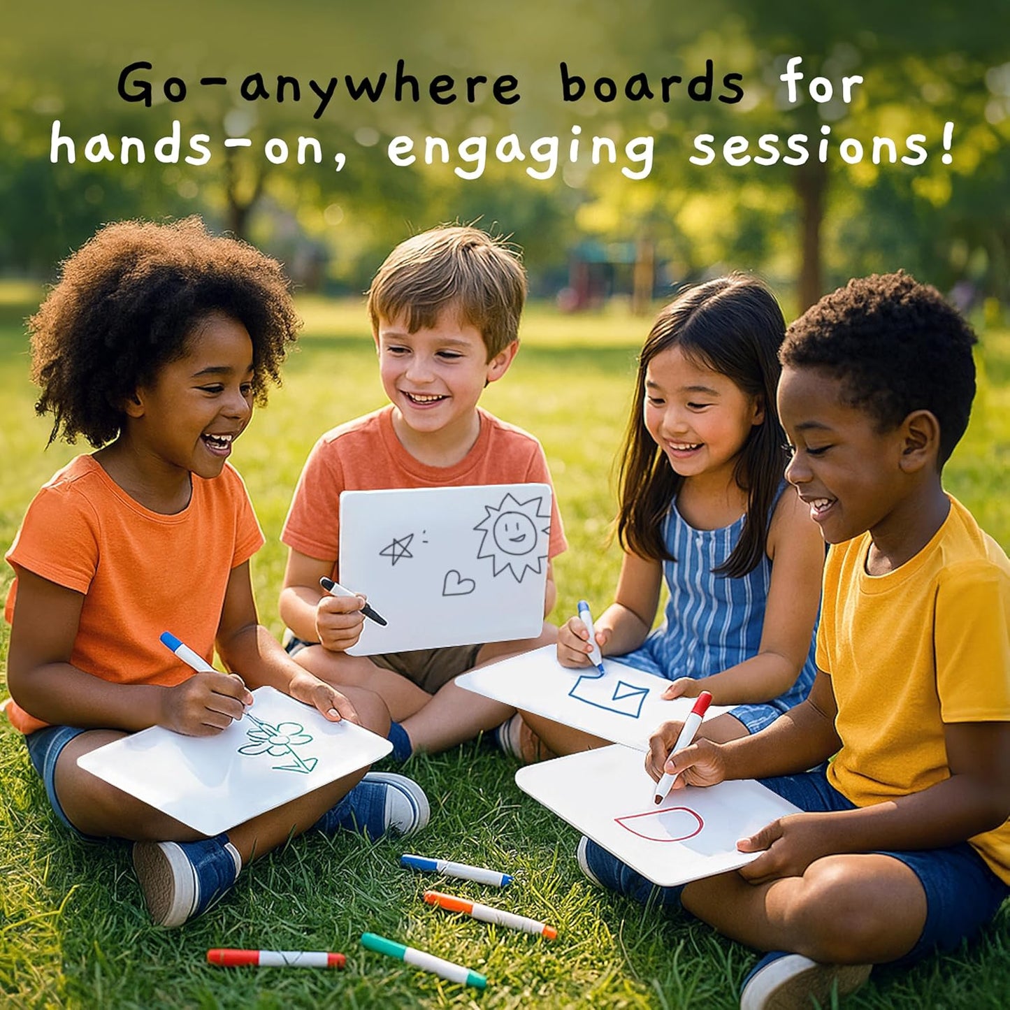 25 Pack Small White Boards for Students - Double Sided Dry Erase Boards 9 x 12 in - Mini Whiteboard Set for Classroom or Home Use - Portable White Board Bulk for Kids and Teachers