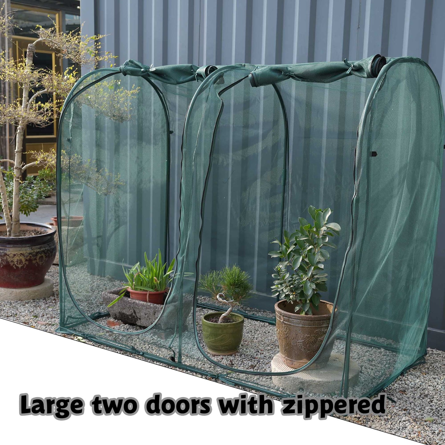 Poray Large Tunnel 73''x37''x61''Plant Netting Cover,5FT Tall Crop Cage Tomato Netting,Pest Guard Cover for Vegetables &Fruits,Durable Gardening Net for Plant and Animal