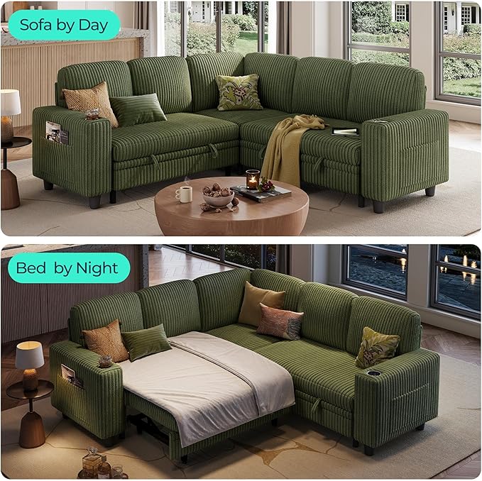 LINSY HOME Sectional Sleeper Sofa