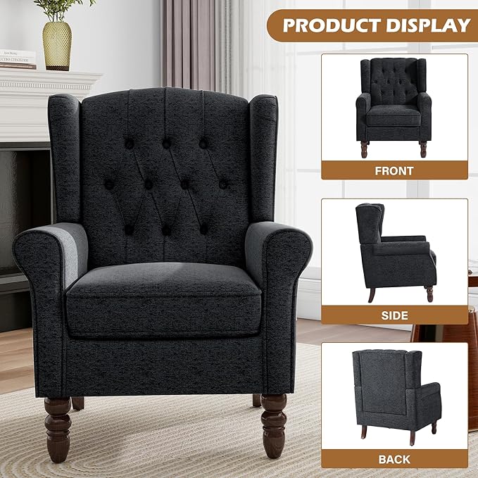 Mid-Century Modern Wingback Chair