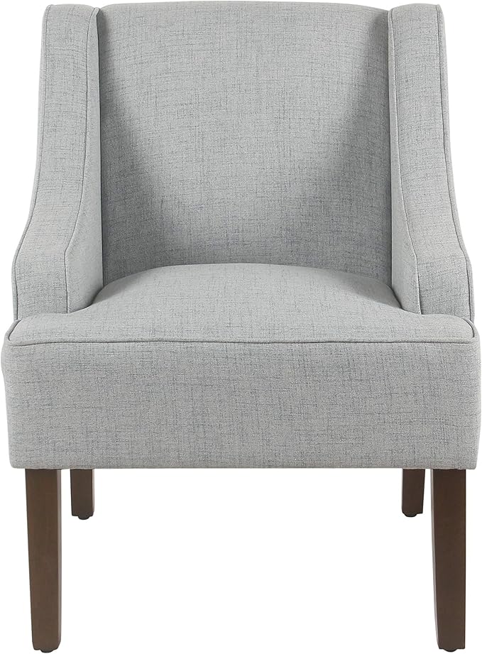 HomePop Swoop Arm Living-Room-Chairs, Soft Dove Gray