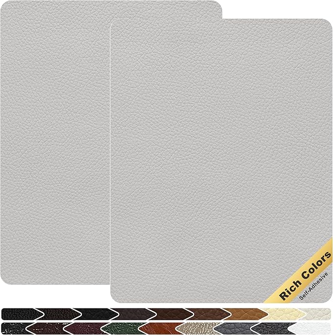 KING MOUNTAIN Leather Repair Patch, 2 Packs 9 x 11 Inches self Adhesive Leather