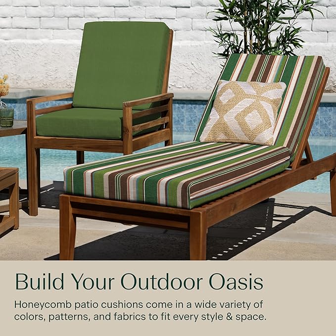 Honeycomb Outdoor Chaise Lounge Cushion