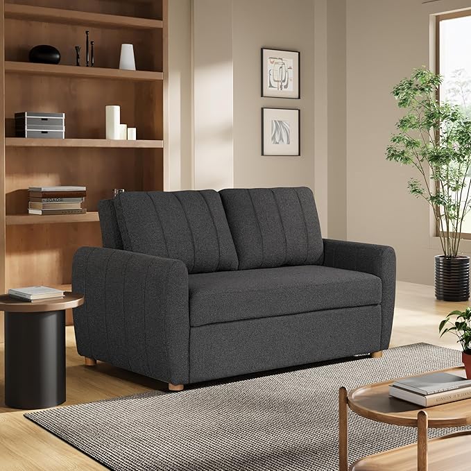 Serta Galway 66.5" Convertible Sleeper Loveseat, Full Size, Dreamcoil Comfort