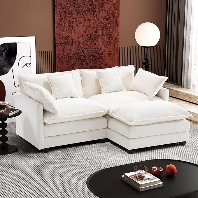 Ihanherry 77" L Shaped Modern Sofa Modular Sectional Cloud Couch