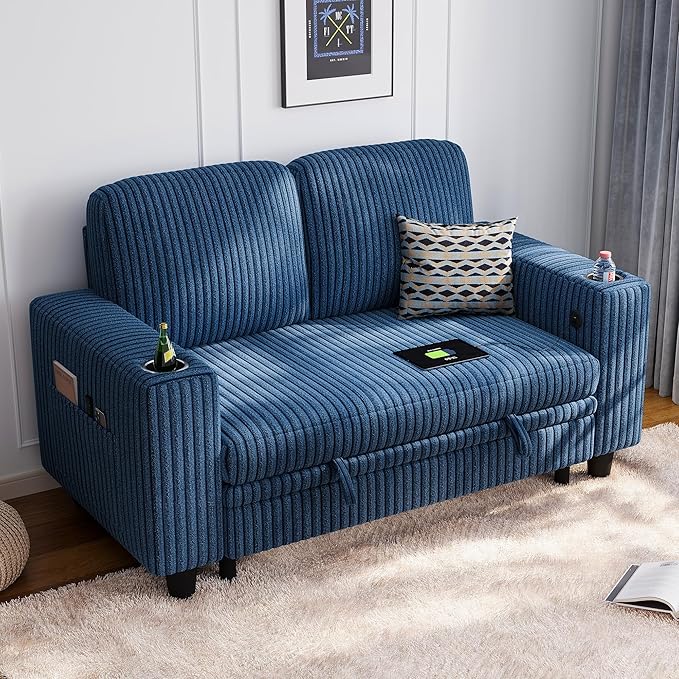 LINSY HOME Loveseat Sofa with Storage